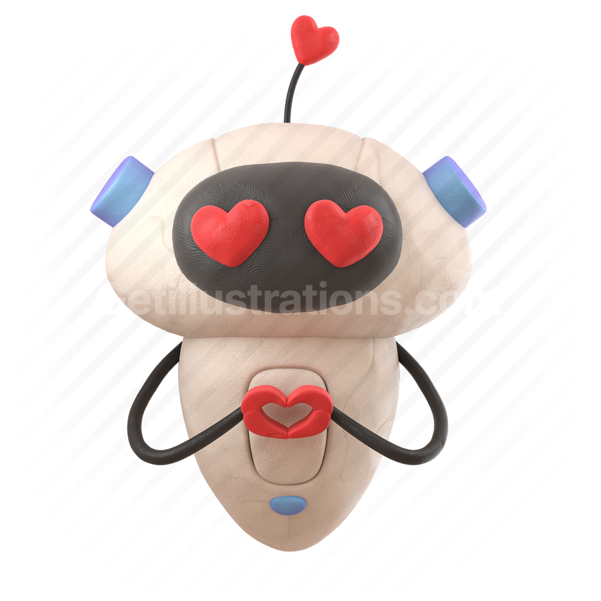 robot, character, robotic, assistant, service, love, romance, romantic, in love, hearts, heart